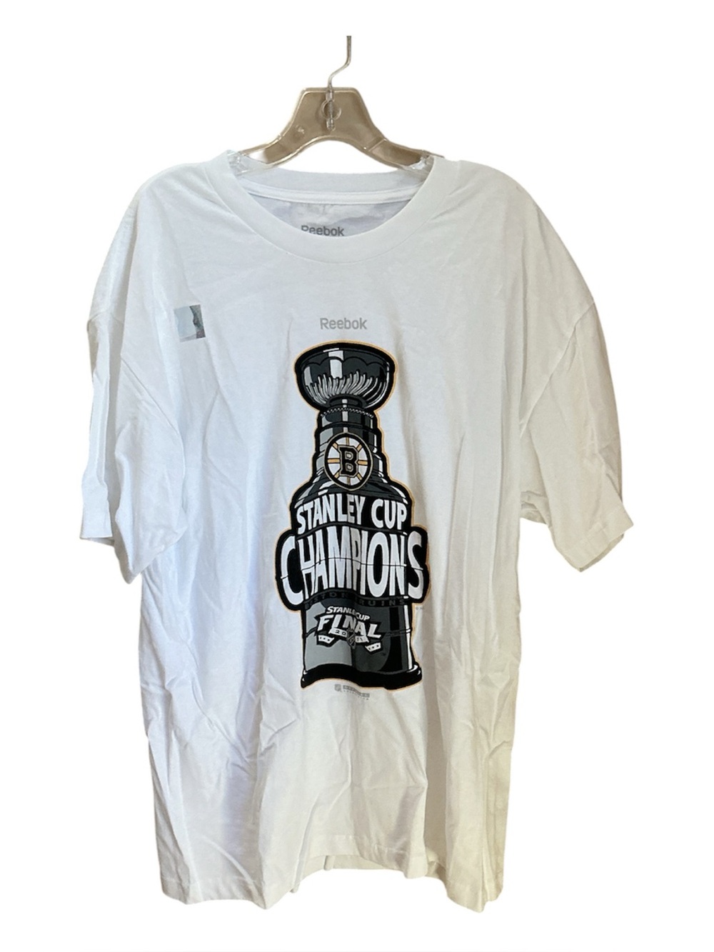 Vtg 2011 Reebok Bruins Stanley Cup Finals tshirt xl white cotton never worn